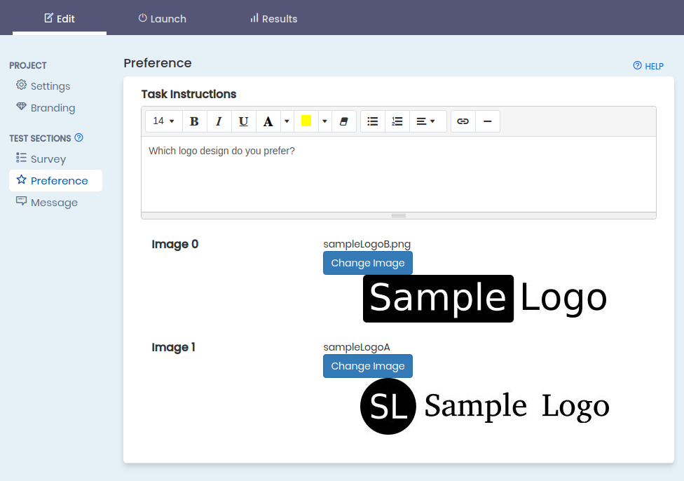 Preference Test Setup